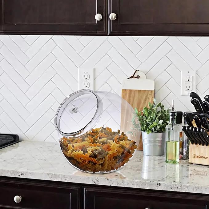 ELLDOO Clear Slanted Plastic Storage Jar - Image 7