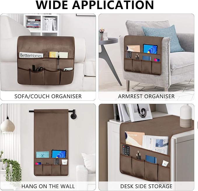 TV Remote Control Holder Couch Caddy, Non-slip Bedside Caddy Organizer - Image 5