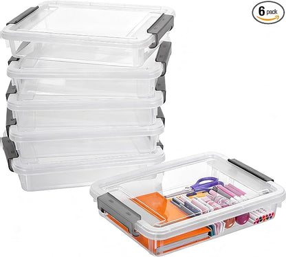 Citylife 6 PCS Clear Plastic Container Clip Box by Unknown