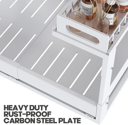 1 Pack-19"-32"W Expandable Under Sink Organizer - Image 6