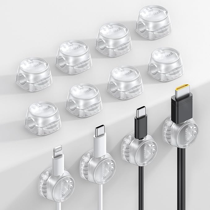 12Pack Cord Organizer Spring Cable Holder Clips by Lamicall
