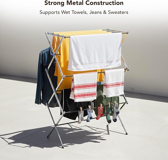 Displays By Jack Portable Collapsible Clothing Dryer Rack, Foldable Drying Rack - Image 4