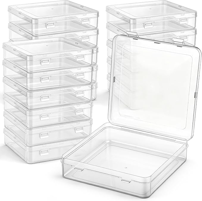 Jetec 18 Pieces Mini Plastic Clear Beads Storage Containers Box by Jetec
