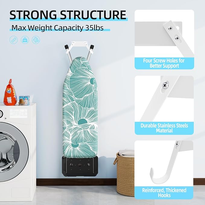 JUYSON Ironing Board Holder Wall Mount - Image 3