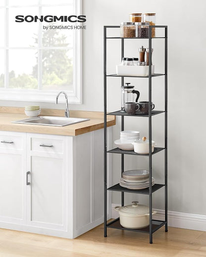 SONGMICS 6-Tier Storage Rack, Bathroom Shelf, Extendable Plant Stand - Image 2