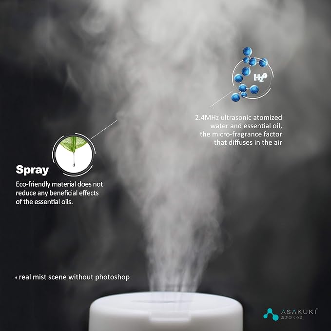 ASAKUKI 300ML Essential Oil Diffuser, Quiet 5-in-1 Premium Humidifier, Home - Image 7