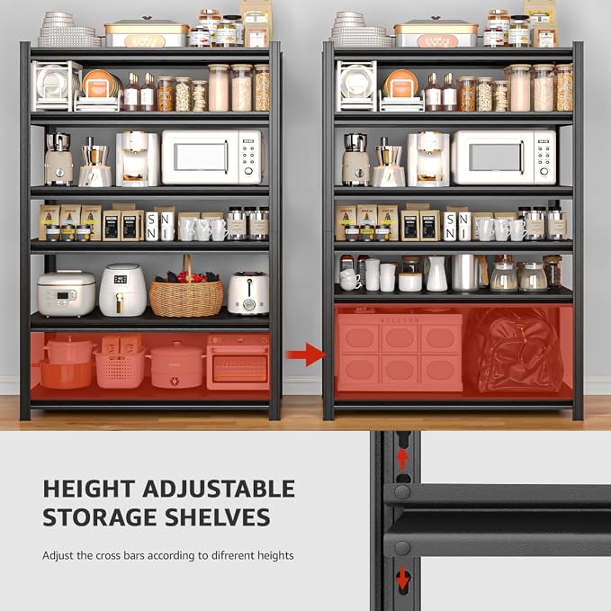 Extra Big/Large 55.12"Wide Father&I Industrial 6-Heavy-Dudy-Shelf-Rack Tall - Image 6