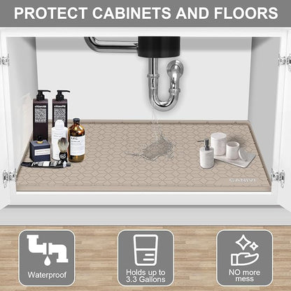 Under Sink Mat, Kitchen Cabinet Shelf Protector, Fits 36 inch Standard Cabinet - Image 4