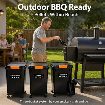 3 Sets 33lb Dog Food Storage Container - Image 6