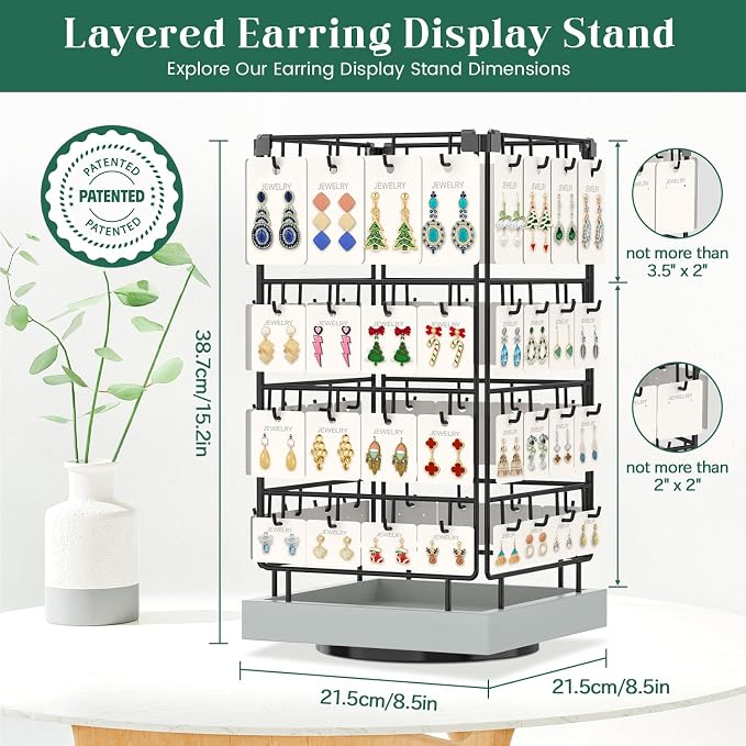 EsLuker.ly Rotating Earring Display Holder Stand - Image 5