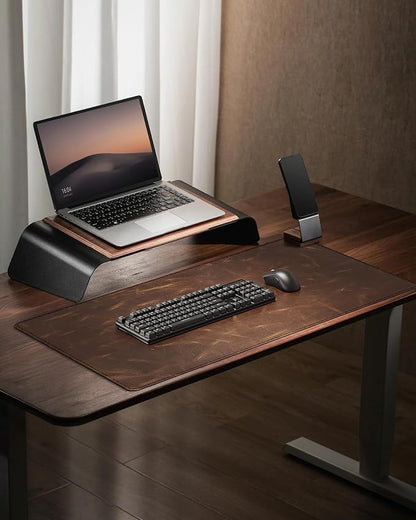 YSAGi Leather Desk Mat, 35.4"x17"Real Leather Desk Pad, 3mm Thick Desk Blotter - Image 8