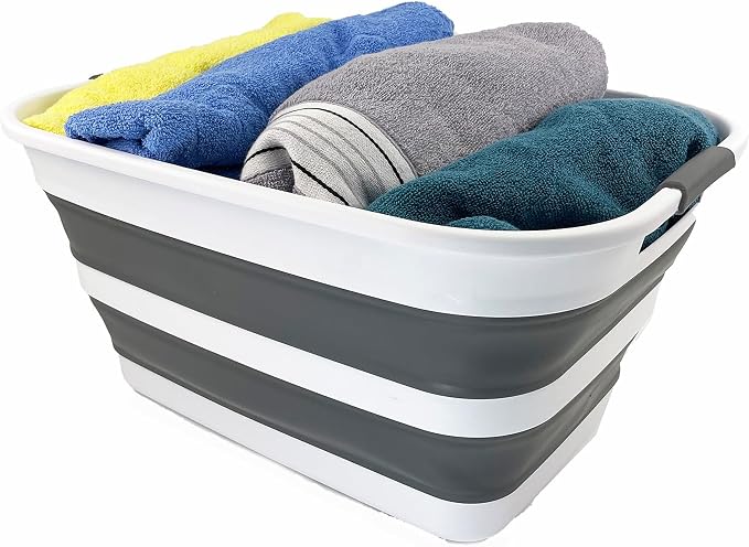 SAMMART 27L Collapsible Plastic Laundry Basket - Image 5