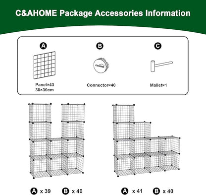 C&AHOME Wire Cube Storage, 12 - Image 7