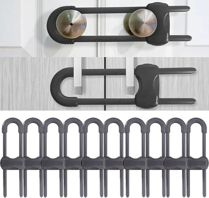 Sliding Cabinet Locks for Babies, Baby Proofing Adjustable U-Shaped Baby Safety by WENPENG