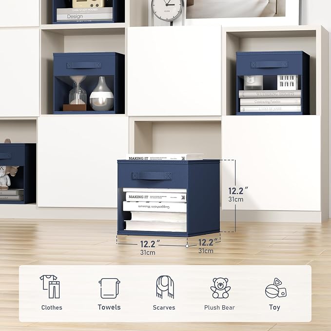 DIMJ Cube Bins, 12.2-Inch Storage Bins Cubes - Image 2