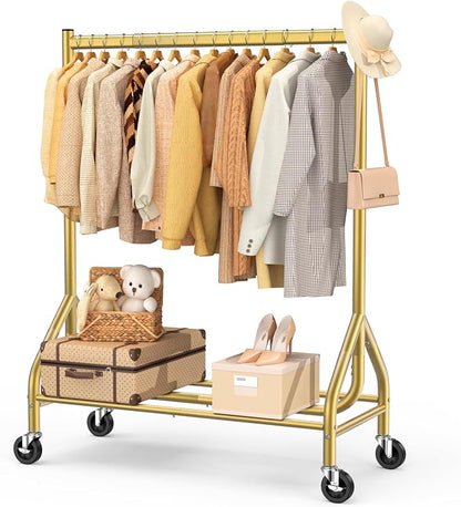 EAGMAK Heavy Duty Clothes Rack Load 420 LBS, Rolling Garment Organizer by Eagmak