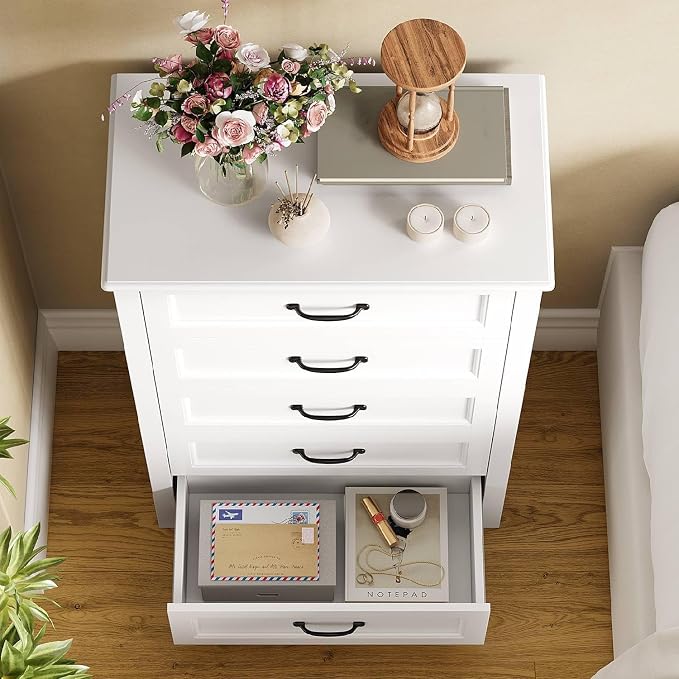Gizoon 5 Drawer Dresser, 43.3" Large Capacity Storage Cabinet - Image 5