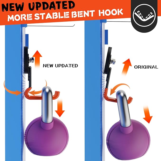 ULIBERMAGNET New Upgraded Heavy Duty Magnetic Garage Hooks, 4 Pack Strong Large - Image 4