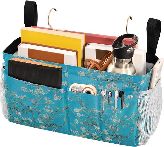 Bedside Caddy for Dorm Bed Bedside Hanging Caddy Bag Iron Frame Storage - Image 3