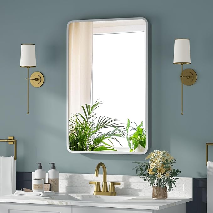 Bathroom Medicine Cabinet with Mirror 16 x 24 Inch, Mirrored Cabinets with 2 - Image 9