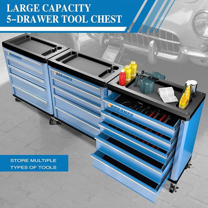 LARBANKE 5-Drawer Rolling Tool Chest - Image 6