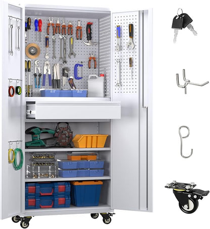 SUXXAN 71" Metal Garage Storage Cabinet by SUXXANFurniture