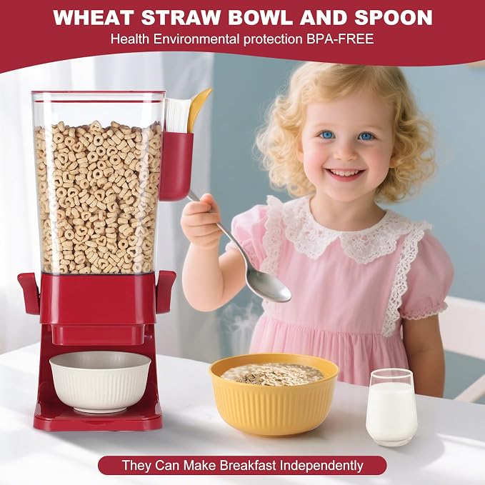 Cereal Dispenser Countertop Red 2 Pack - Image 3