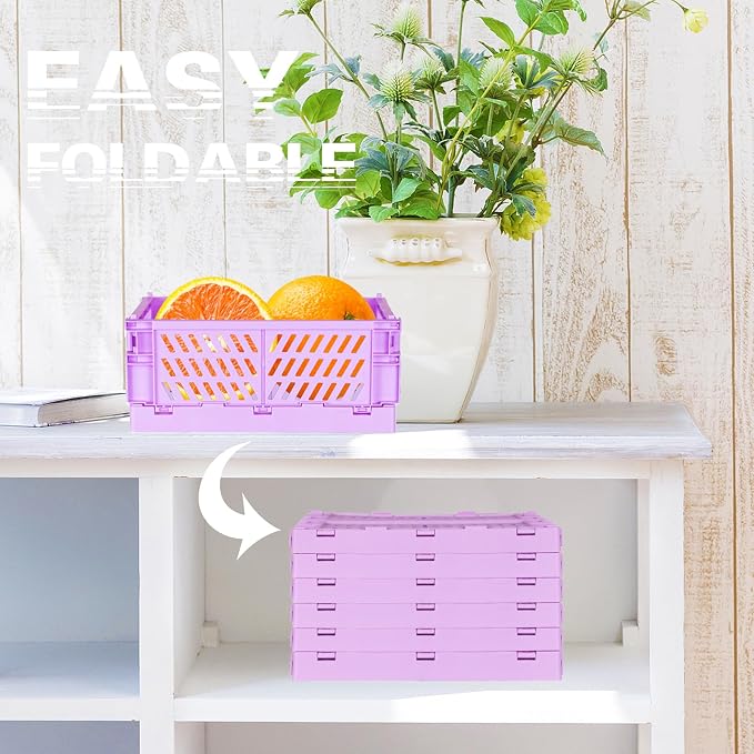 Tixill 2-Pack Mini Foldable Plastic Baskets - Image 3