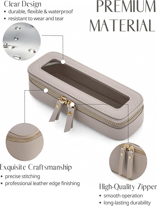 Popvibe Clear Makeup Bag Travel Cosmetic Case Transparent Toiletry Bag - Image 2