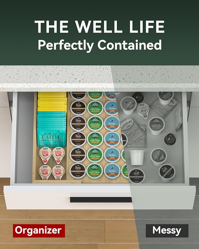 Larger Expandable Bamboo Coffee Pod Holder - Image 7