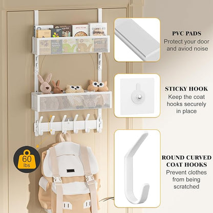 LUCYCAZ Over The Door Hooks Organizer, Door Hanger - Image 2