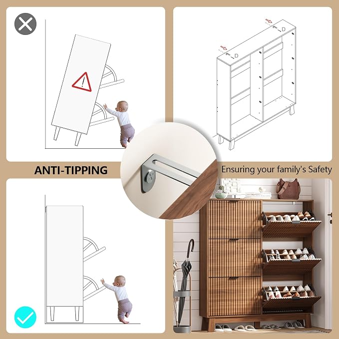 Shoe Cabinet Storage for Entryway - Image 7