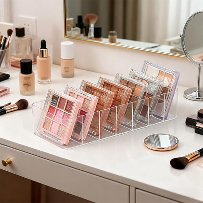 2 Pack Clear Acrylic Makeup Organizers, 7-Section Bathroom Organizer - Image 5