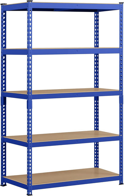 Yaheetech 5-Tier Heavy Duty Storage Shelves 35.5" W x 17.5" D x 72" H Blue | by Unknown