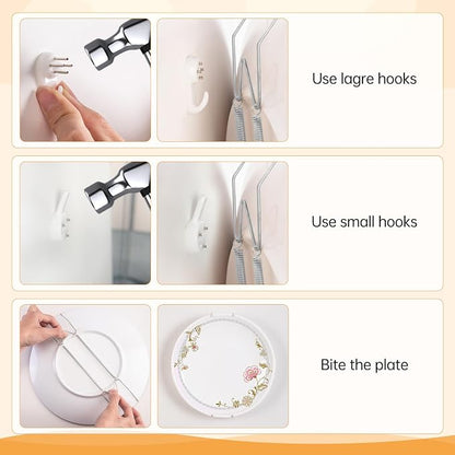 Bilillo 20 Pieces Stainless Steel Spring Plate Hangers - Image 5