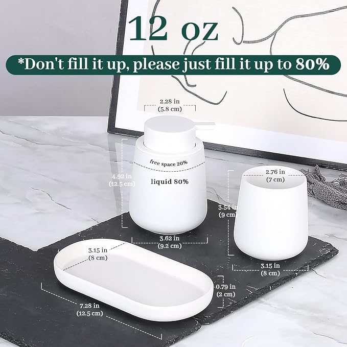 BosilunLife White Bathroom Accessory Set - Image 4