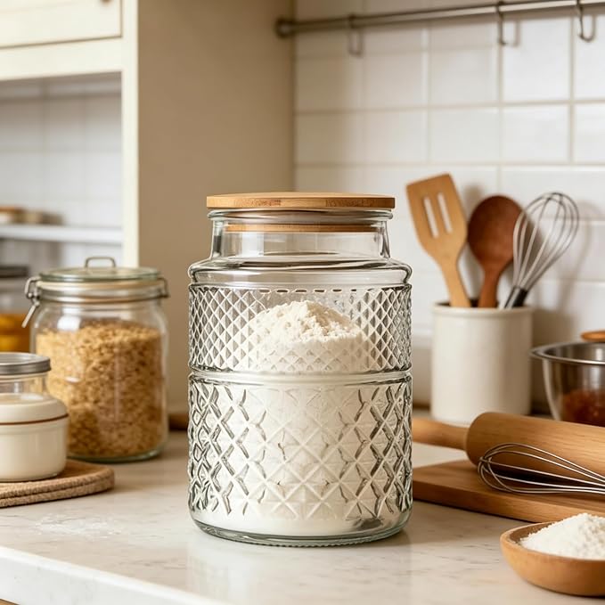 Large Glass Storage Jar, 60 FL OZ Glass Food Storage Containers - Image 4