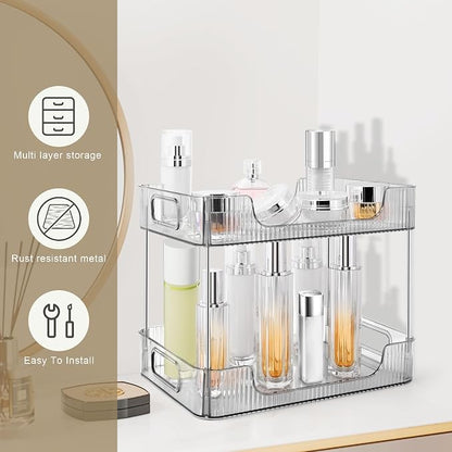 2-Tier Bathroom Counter Organizer Countertop Storage, Dresser Organizer Vanity - Image 8