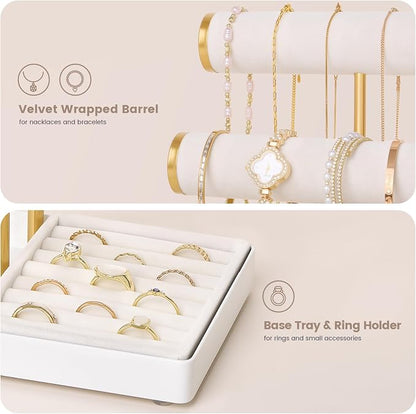 Lolalet Bracelet Display Stand Necklaces Holder, 5 Tiers Jewelry Organizer and - Image 3