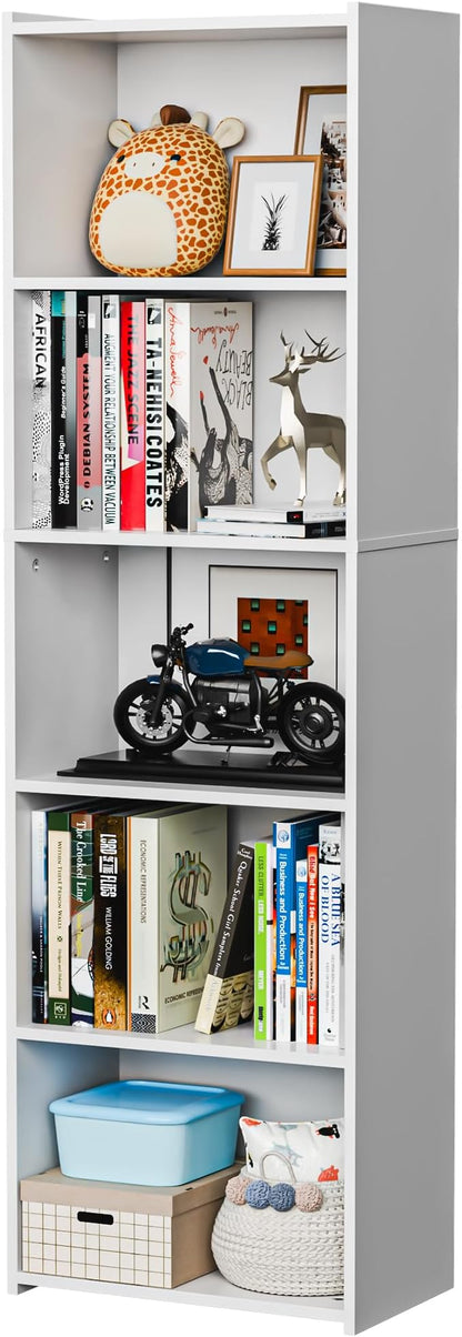 SUPER DEAL 5-Tier Open Shelf Bookcase and Bookshelf, Freestanding Display by Superdeal