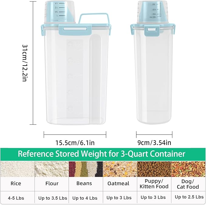 TBMax Rice Storage Container 3-5 Lbs Flour Container Cereal Dispenser - Image 2