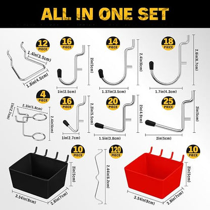 ELEAD 297 Piece Pegboard Hooks Kit, Peg Board Organizer Accessories - Image 5