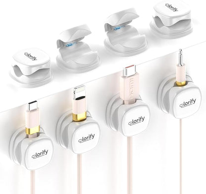 8 Pack Spring Cable Clips, Adhesive Cord Organizer by Unknown