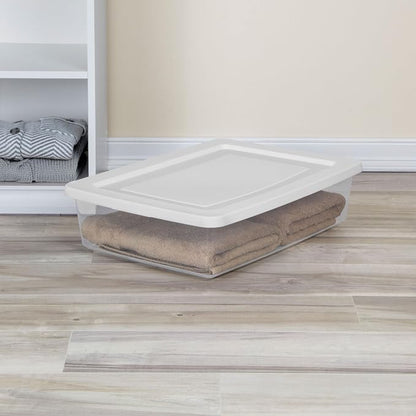 Sterilite Storage Box, Stackable Plastic Container Home Organizer, 28 Qt - Image 4