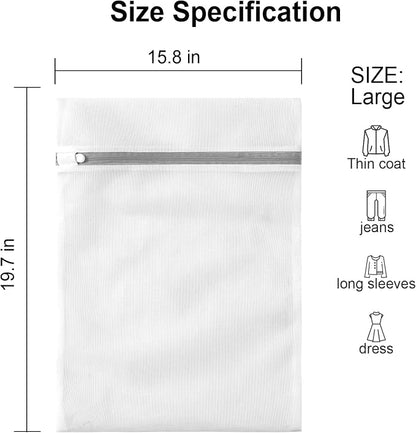 3 Pack Large Mesh Laundry Bags by MDSXO- Fine Durable Lingerie Delicates Bag - Image 2