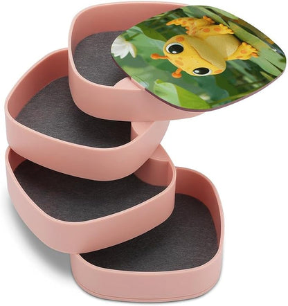 Cute Cartoon Salamander Rotating Jewelry Organizer Box 4-Layer 360° Rotatable - Image 7