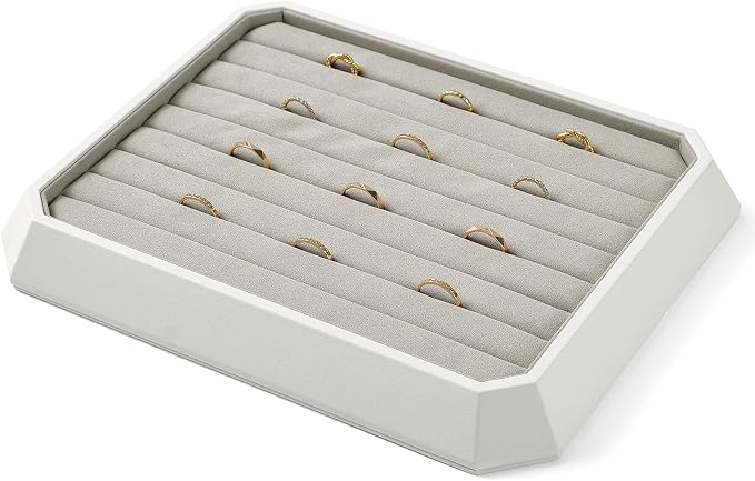 Premium PU Leather Stackable Jewelry Ring Display Tray Ring Earring Display - Image 5