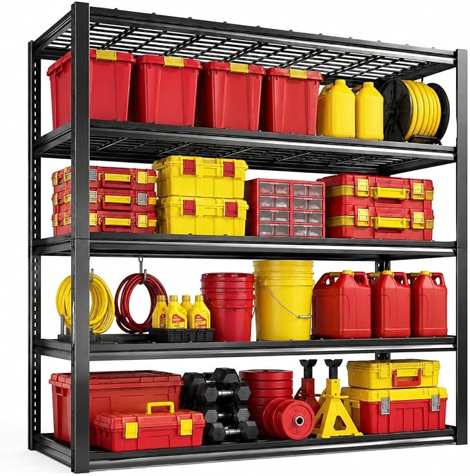 Garage Shelving Unit, 3000LBS Heavy Duty 5-Tier Metal Storage Shelves, by BEESTMUEBLE