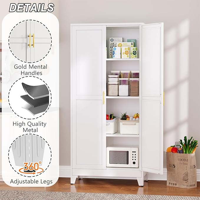 Winiowa Metal Pantry Cabinet - Image 4