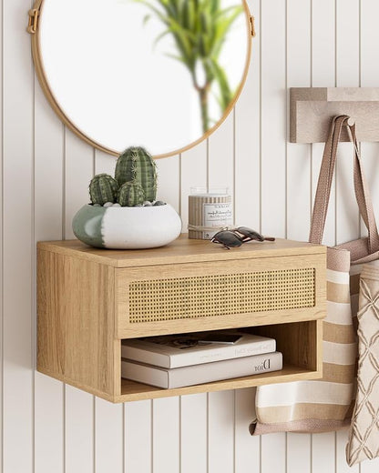 Floating Nightstand, Small Modern Floating Nightstand by Aienvey